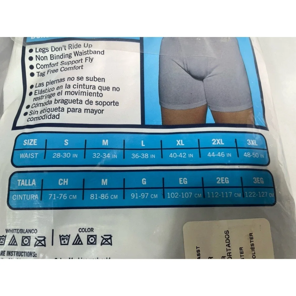 Fruit of the Loom Men's Assorted Blue 5-Pk Boxer Briefs XL 40-42